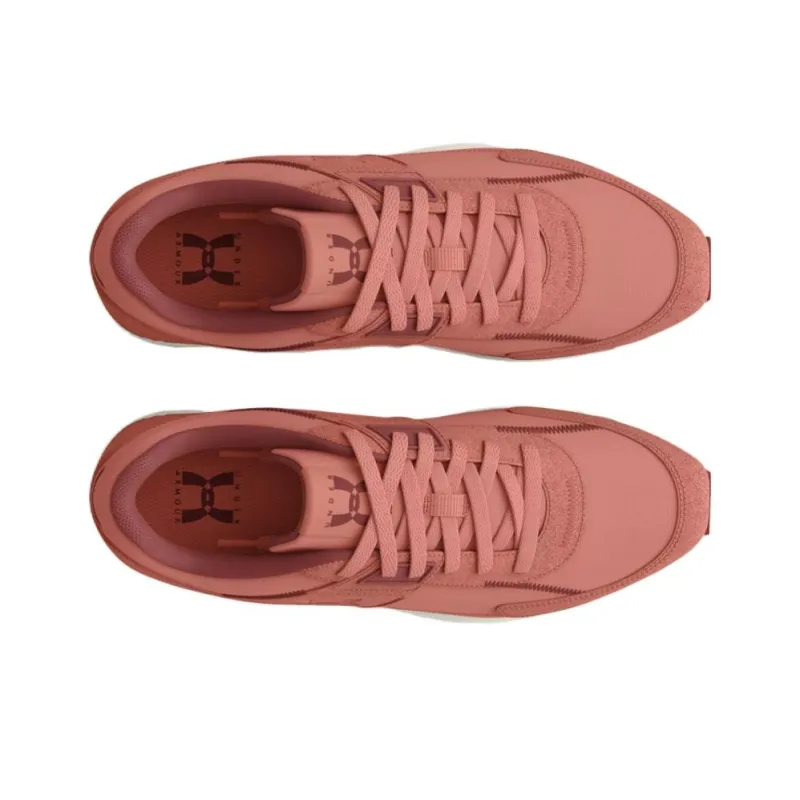 Under Armour Essential  Cushioning Wear Resistant Low Top Casual Shoes Women's Pink White-3