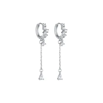 HUAJI 925 Sterling Silver Earrings Women's