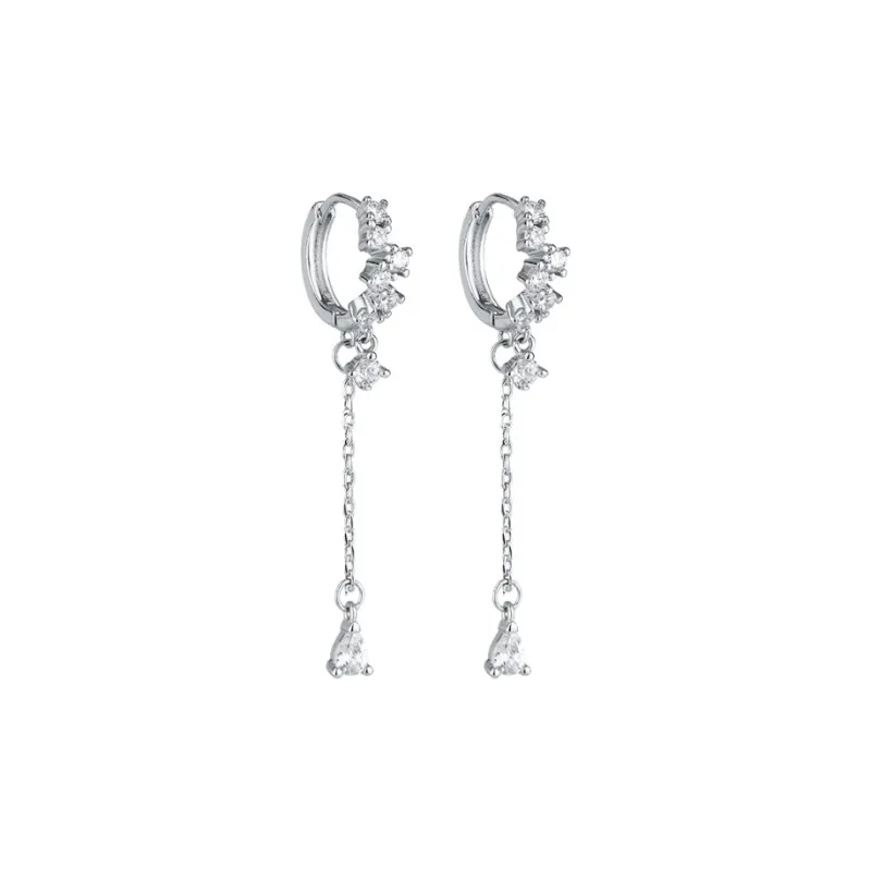 HUAJI 925 Sterling Silver Earrings Women's-0