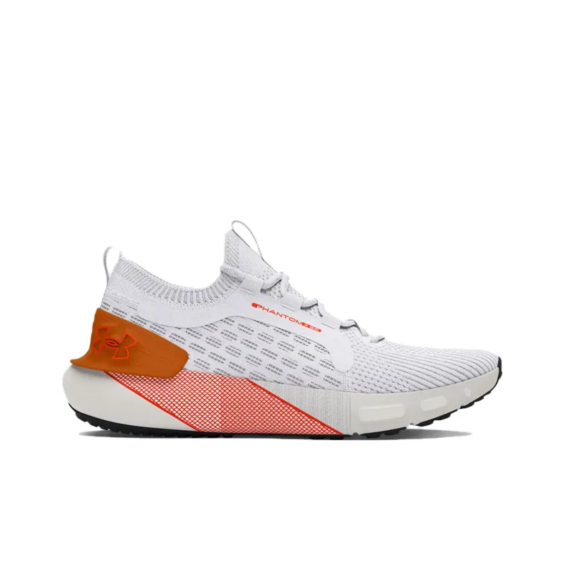 Under Armour HOVR Phantom 3 Slip Resistant Low Top Running Shoes Men's White Orange-1