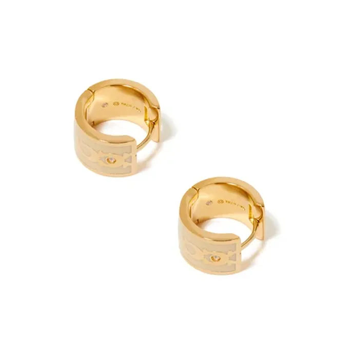 COACH Brass Earrings Women's Gold-1