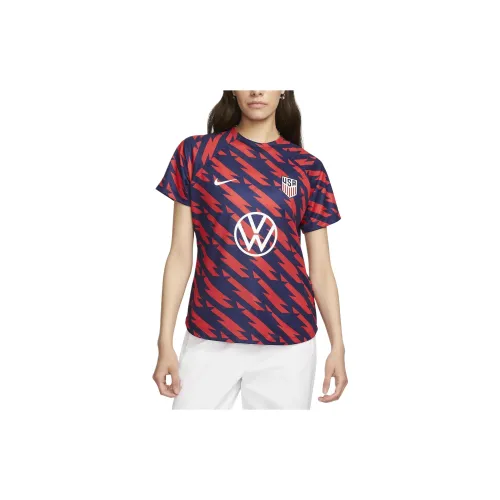 Nike USA Soccer Team Olympic Series T-Shirts Women's Red And Blue