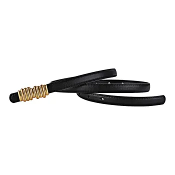 MUSTKOO Fashionable Versatile Genuine Leather Business Suit Decoration Thin Strap Leather Belts Women's Width 2.3cm