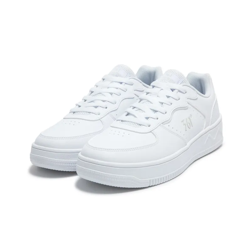 361° Air Force One Anti Slip Wear Resistant Low Top Skateboard Shoes Men's White Gray-2