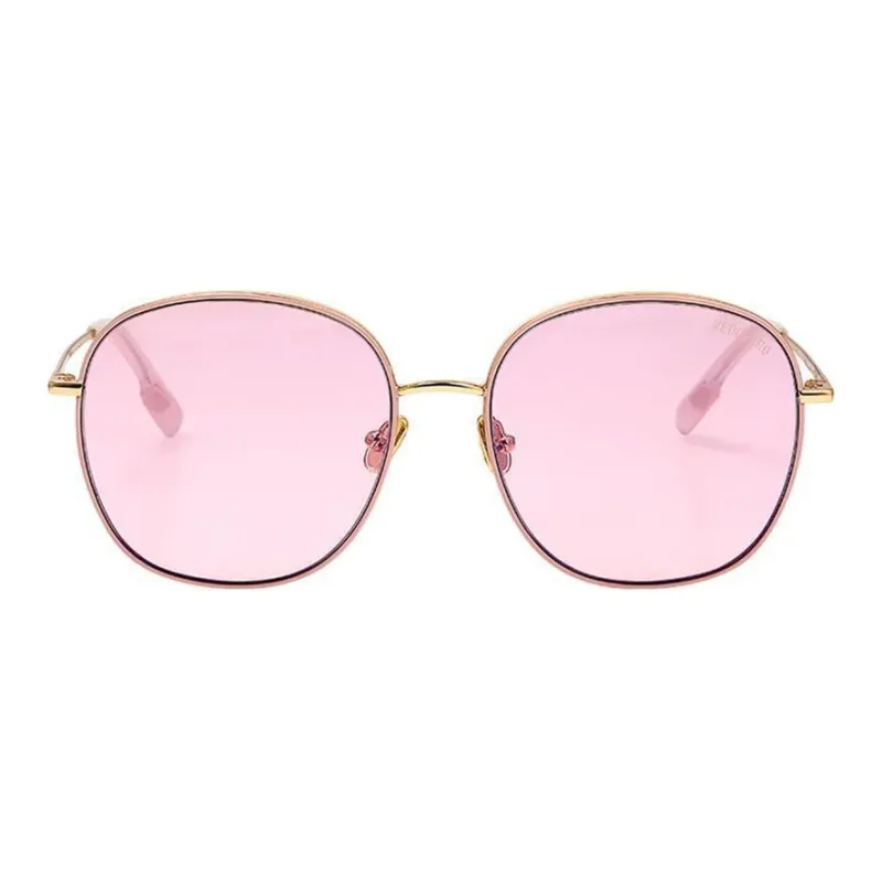 VEDI VERO Square Sunglasses Women's Gold-1