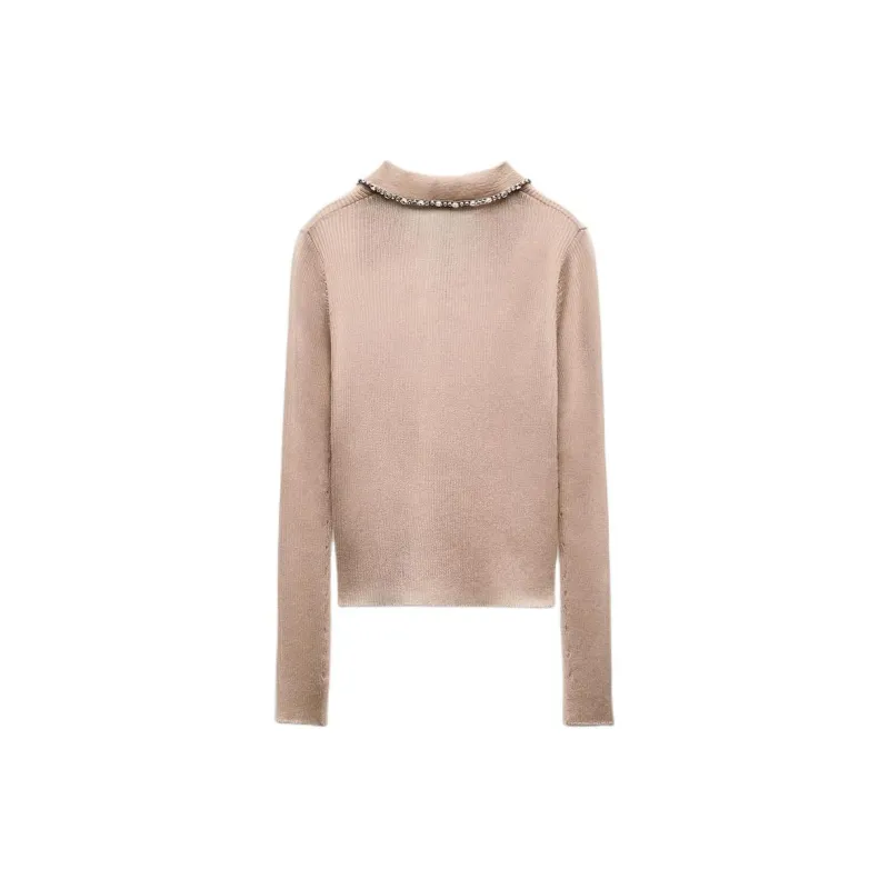 ZARA Knitwear Women's Light Peach Pink-1