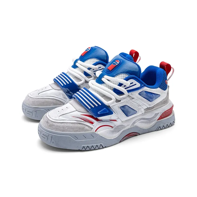 Pepsi Cushioning Wear-Resistant Low-Top Skateboard Shoes Men's-14