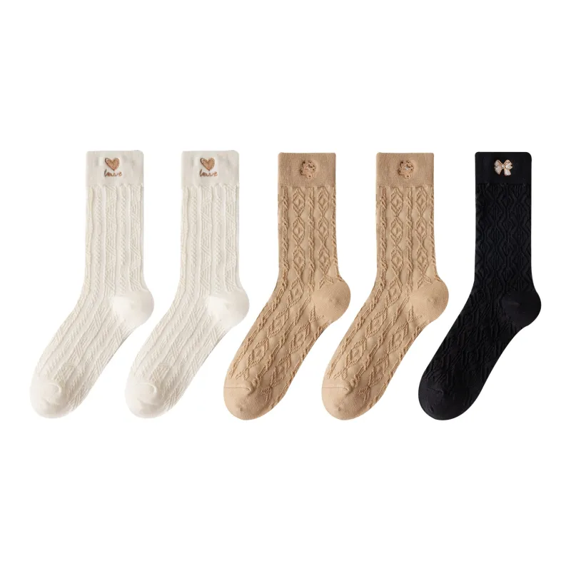 XXLLG Mid Calf Socks Women's 5 Pack-7