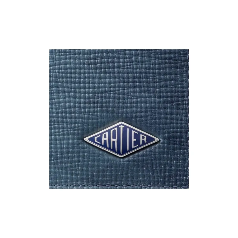 CARTIER Grained Calfskin Wallet Unisex Dark Blue-3
