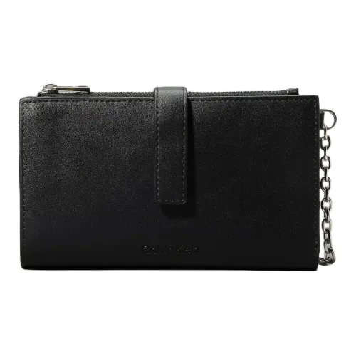 CK/Calvin Klein Polyurethane Wrist Bags Clutches Women's Black
