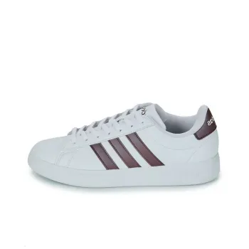 Adidas Neo GRAND COURT Cloudfoam Lifestyle Cushioning Wear-Resistant Low-Top Skateboard Shoes Women's White Brown