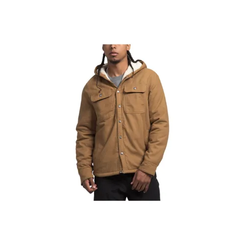 THE NORTH FACE Men's Hooded Campshire Shirt Jackets Coats Men's Brown