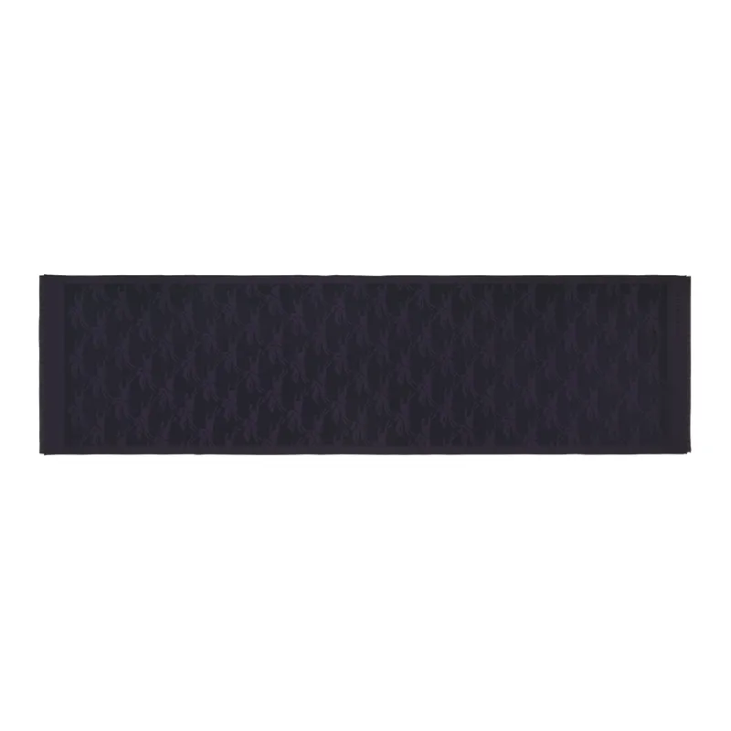 LONGCHAMP Wool Knit Scarves Women's Dark Purple-0