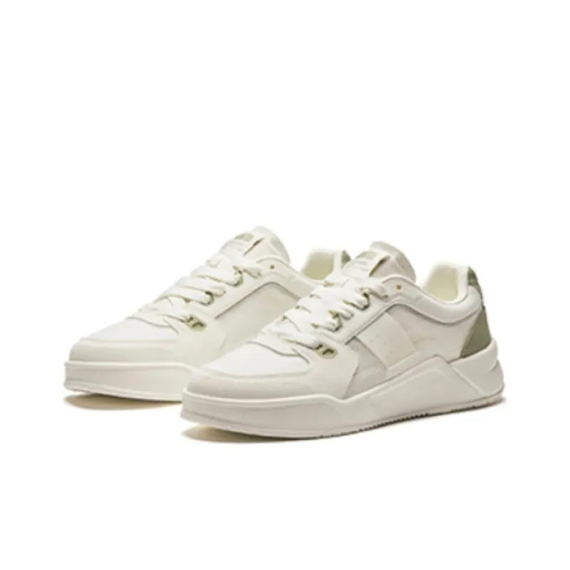 Anta Cushioning Wear Resistant Low Top Skateboard Shoes Men's White Green-1