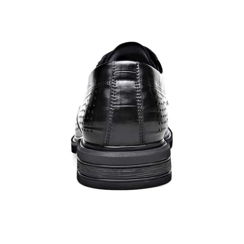 SHUPATE Dress Shoes Men Low Top Black/Brown-3