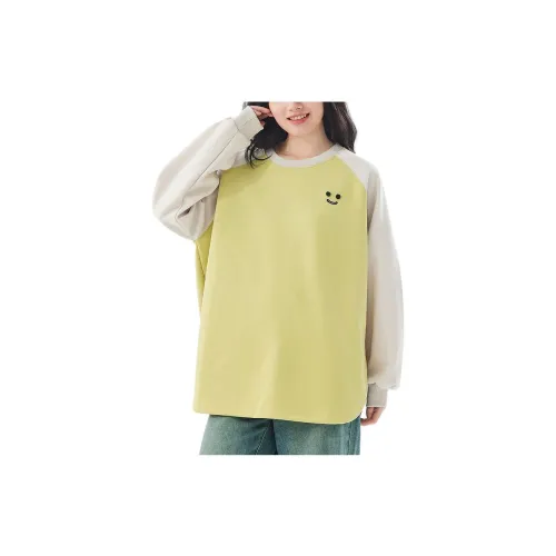 Asuka and new sake Sweatshirts Women's Light Yellow HQF02