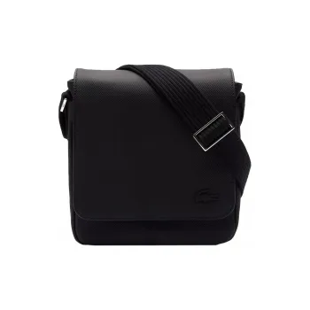 LACOSTE PU Crossbody Bag, Shoulder Bag Regular Men's Black