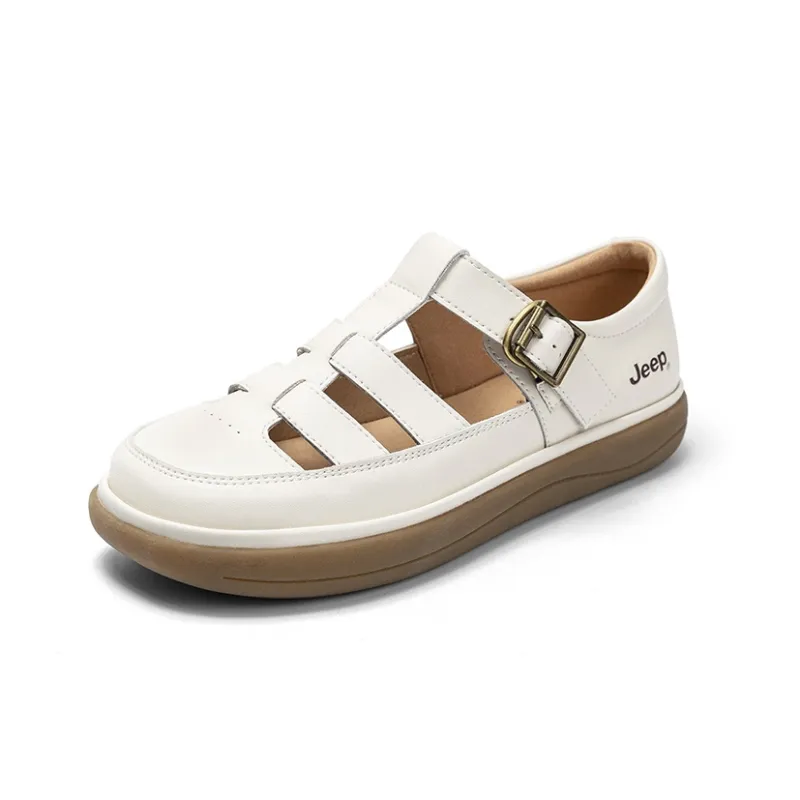 Jeep Casual Single Shoes Women's Ecru-1
