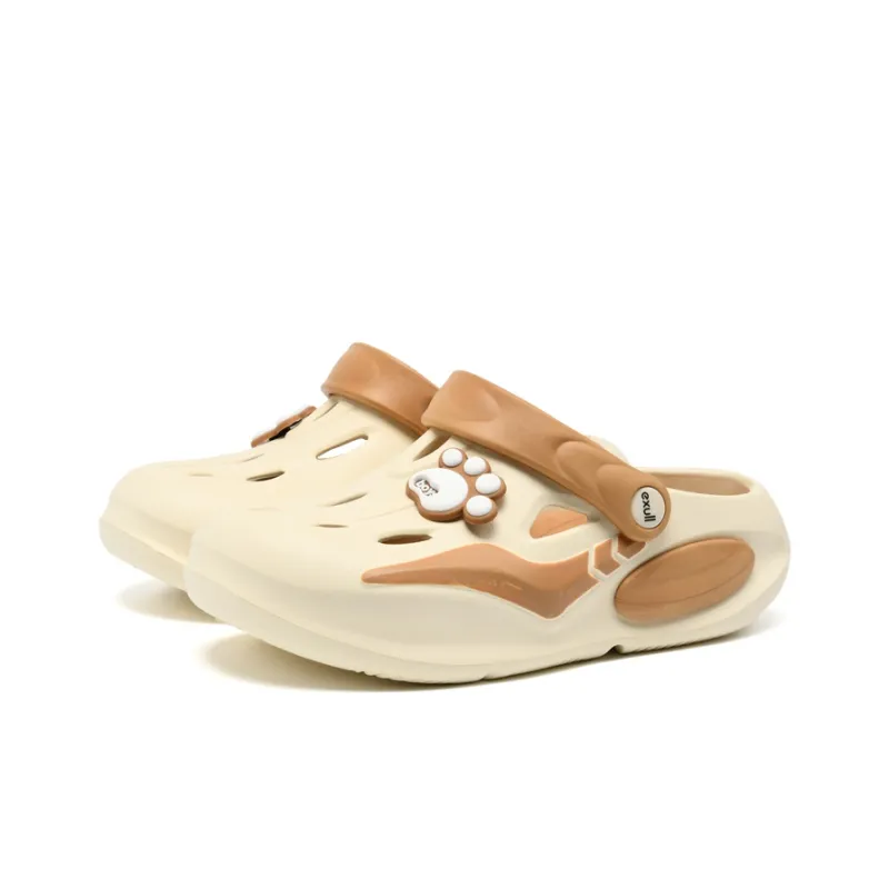 EXULL Q Clogs Women's Beige Brown-2