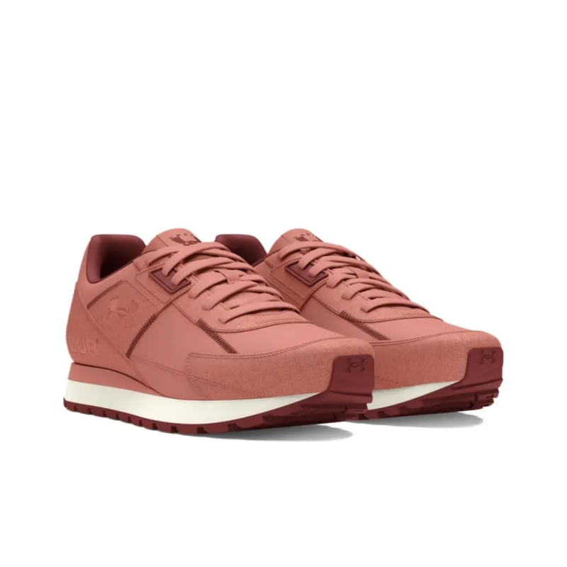 Under Armour Essential  Cushioning Wear Resistant Low Top Casual Shoes Women's Pink White-2