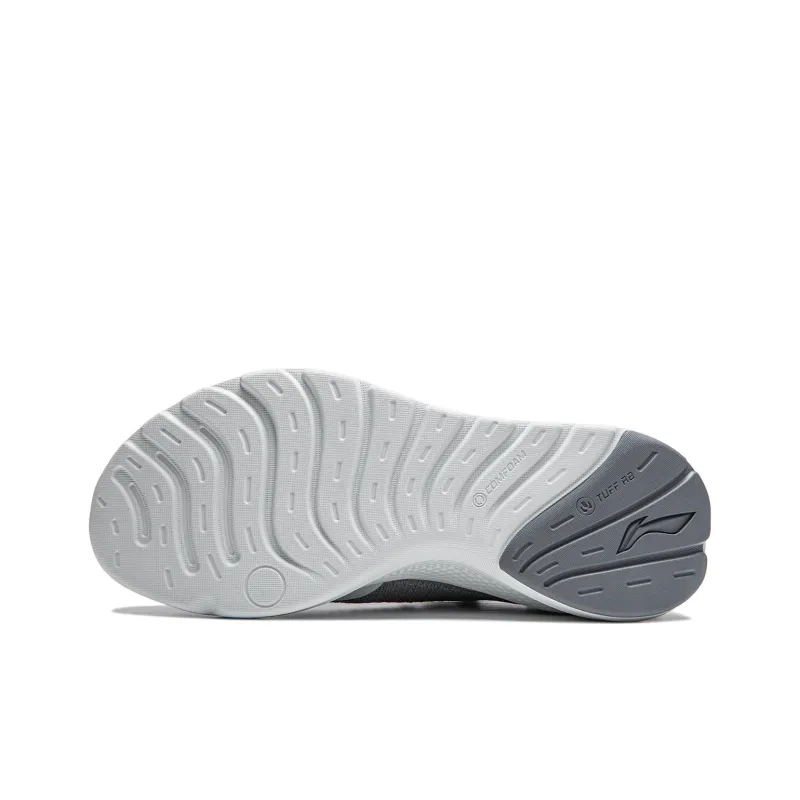 LiNing Cloud Ease Slip On Non-slip Wear-resistant Shock Absorption Low-Top Casual Shoes Men's Gray White-2