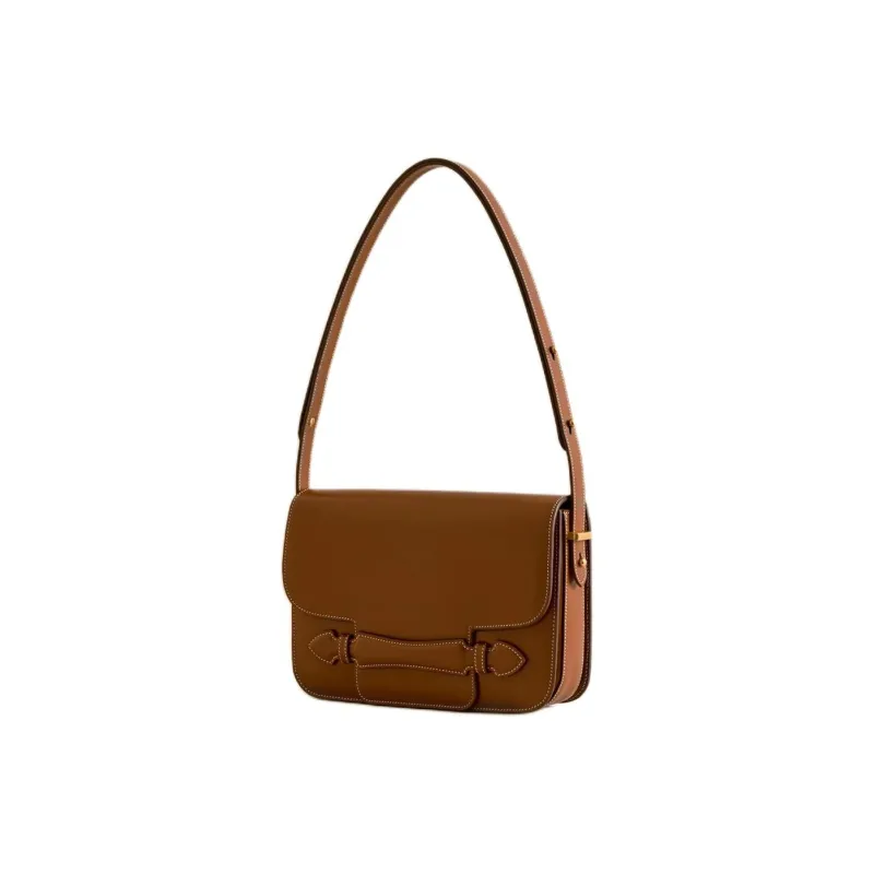 MARK CROSS Calfskin Handbag Shoulder Bag Women's Brown-1