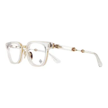 Chrome Hearts   Irregular Shape Eyeglass Frames Unisex White