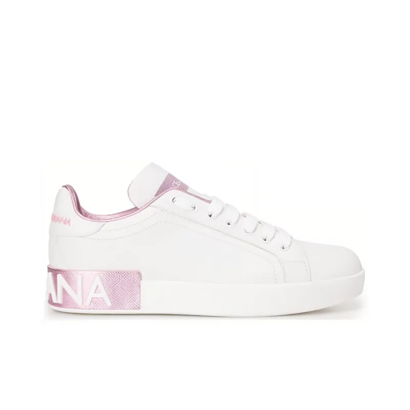 JOHN RICHMOND Low-Top Skateboard Shoes Women's White Pink-1