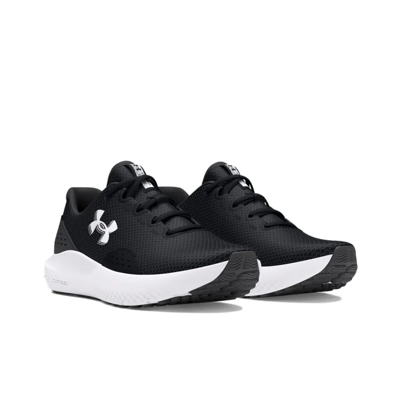 Under Armour Surge 4 Slip Resistant Low Top Running Shoes Men's Black White-2