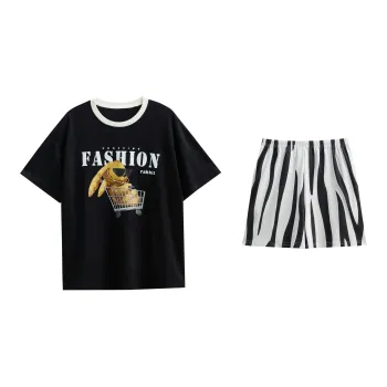 XUANZHITING Pajama Set Women's Black