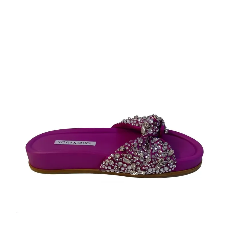 AQUAZZURA Rubber Sole Slide Slippers Women's Purple-2
