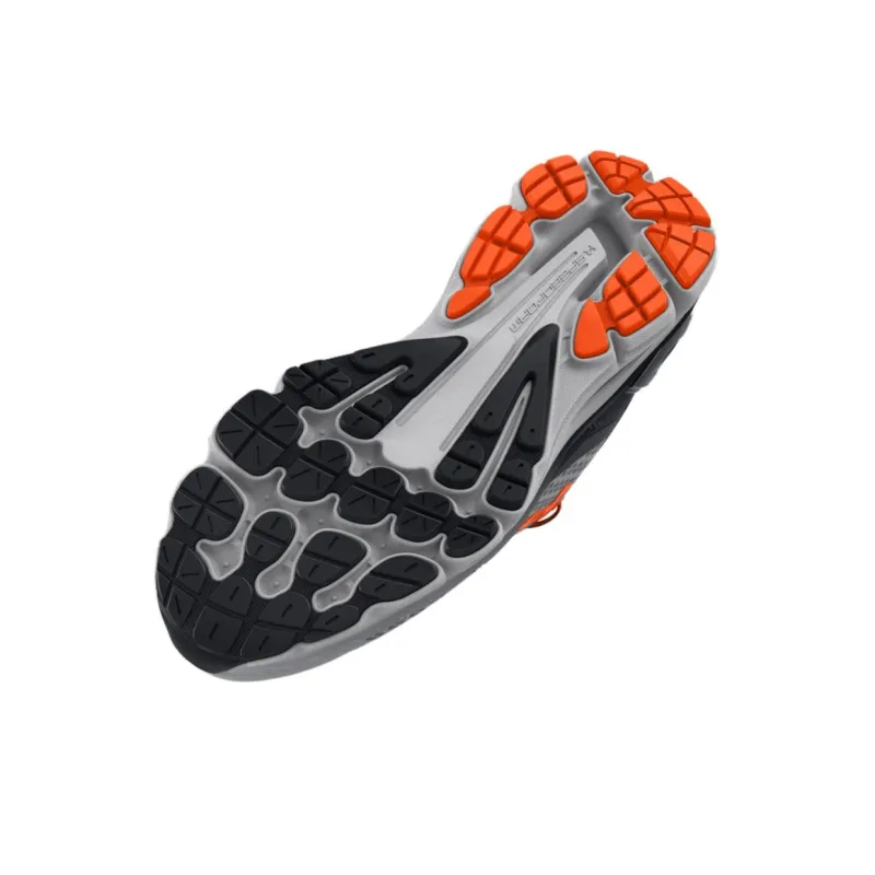 Under Armour Speedform Gemini Shock Absorbers With Slip Resistant Features Low Top Running Shoes Unisex Gray Orange-4
