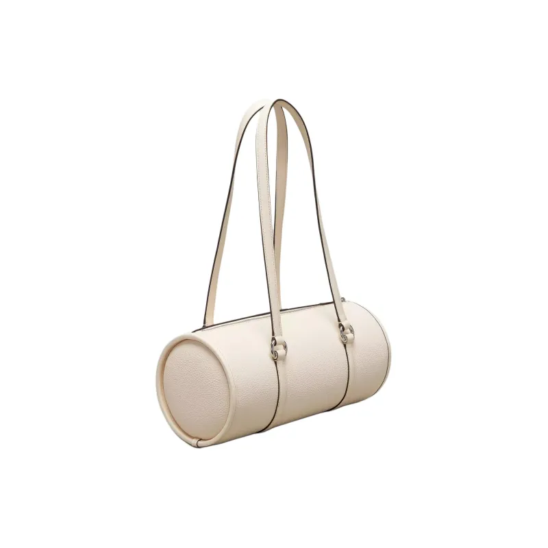 Coachtopia Leather Cylinder Bag Handbag Shoulder Bag Women's Beige-1