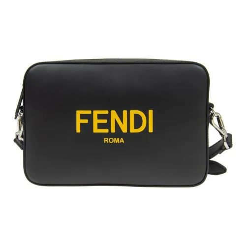 FENDI Cow Leather Camera Bag, Handbag, Shoulder Bag Men's Black