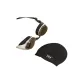Black White Swim Goggles Swimming Cap Set[Plano/Myopia 200-600 Degree]