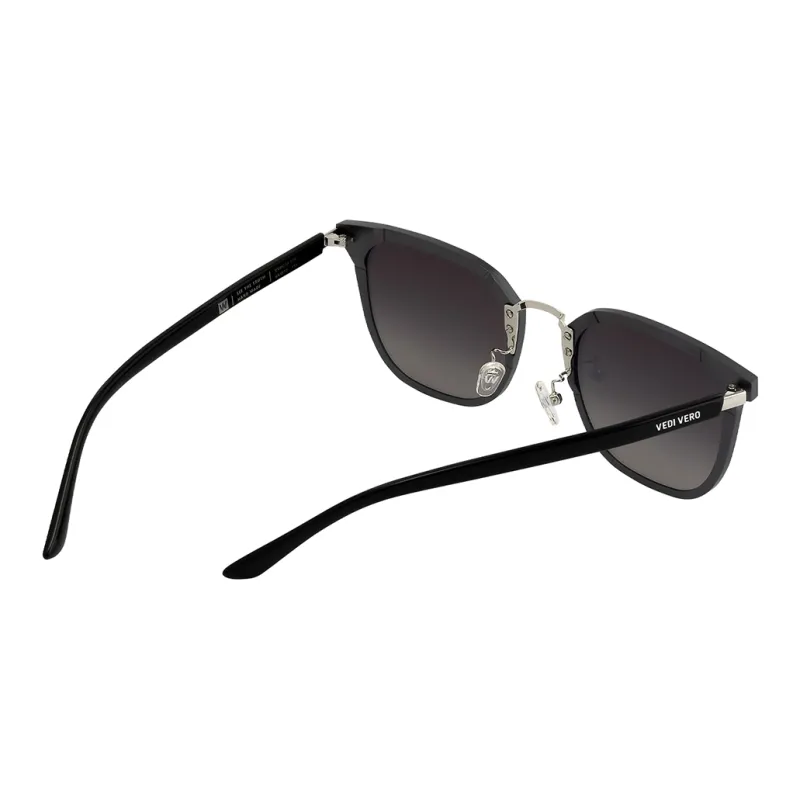 VEDI VERO Acetate Metal Square Sunglasses Men's Black-3