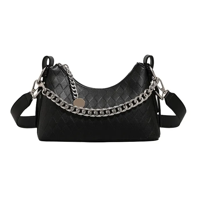 PESASRIE PU Crossbody Bag Handbag Shoulder Bag Regular Women's Black/Ecru/Light Pink-10