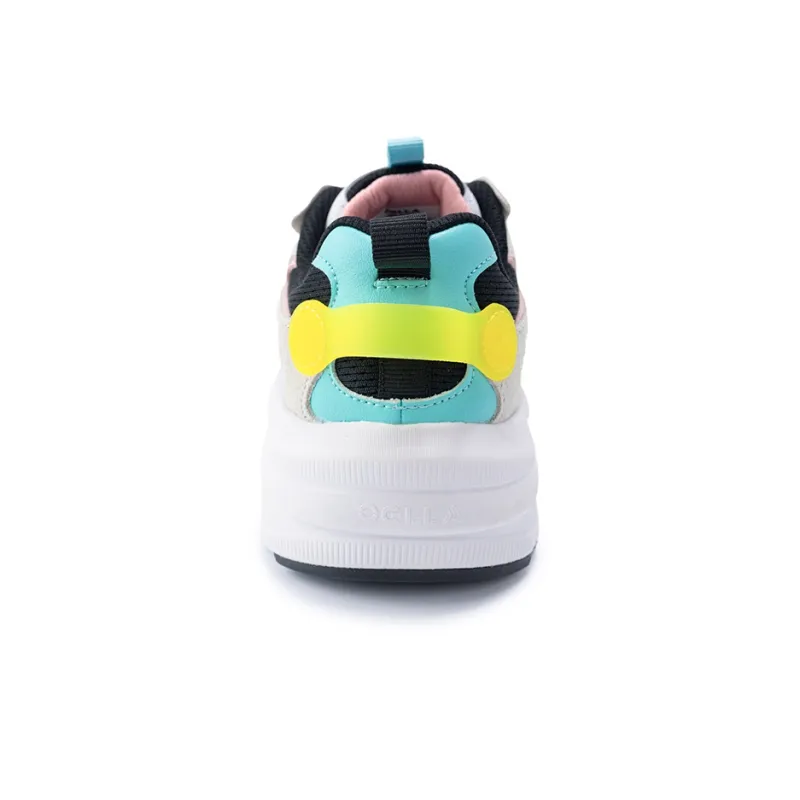 Angela Chunky Sneakers Women's Low Top Obsidian Black/Rose Pink-19