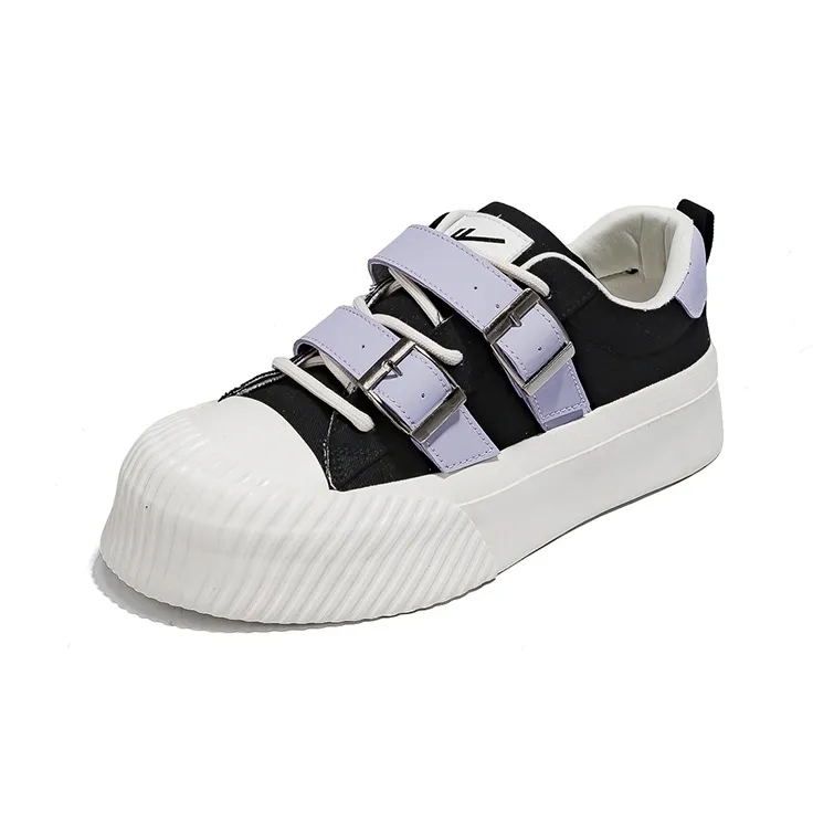 WARRIOR Canvas Shoes Women's Low Top Purple-1