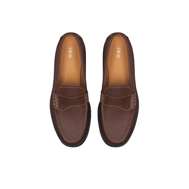 DIOR Granville Loafers Men's Red Brown-3