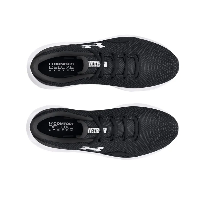 Under Armour Surge 4 Slip Resistant Low Top Running Shoes Men's Black White-3