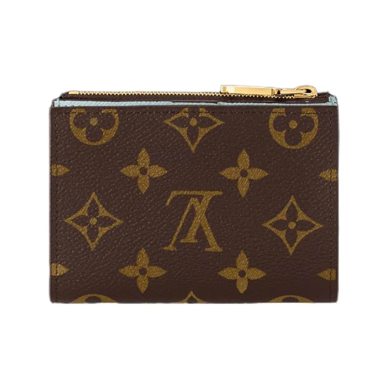 LOUIS VUITTON Lisa Canvas Wallet Women's Brown & Light Blue-2