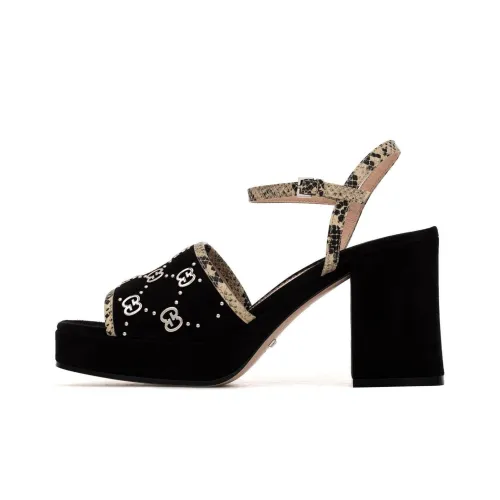 GUCCI 60mm Logo plaque Suede Sandals