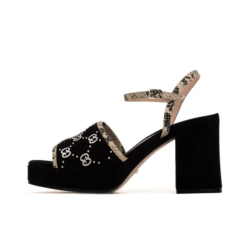 GUCCI 60mm Gg Suede Sandal Black Women's-0