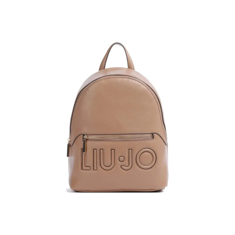 LIU·JO Leather Backpack Regular Women's Milk Tea-0