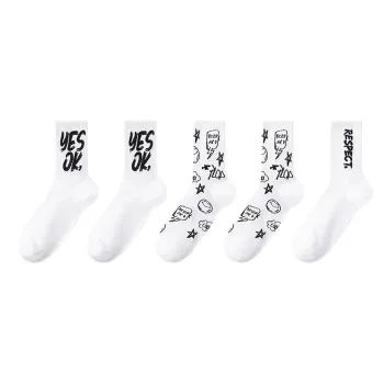 MIIOW Mid Calf Socks Unisex 5 Pack