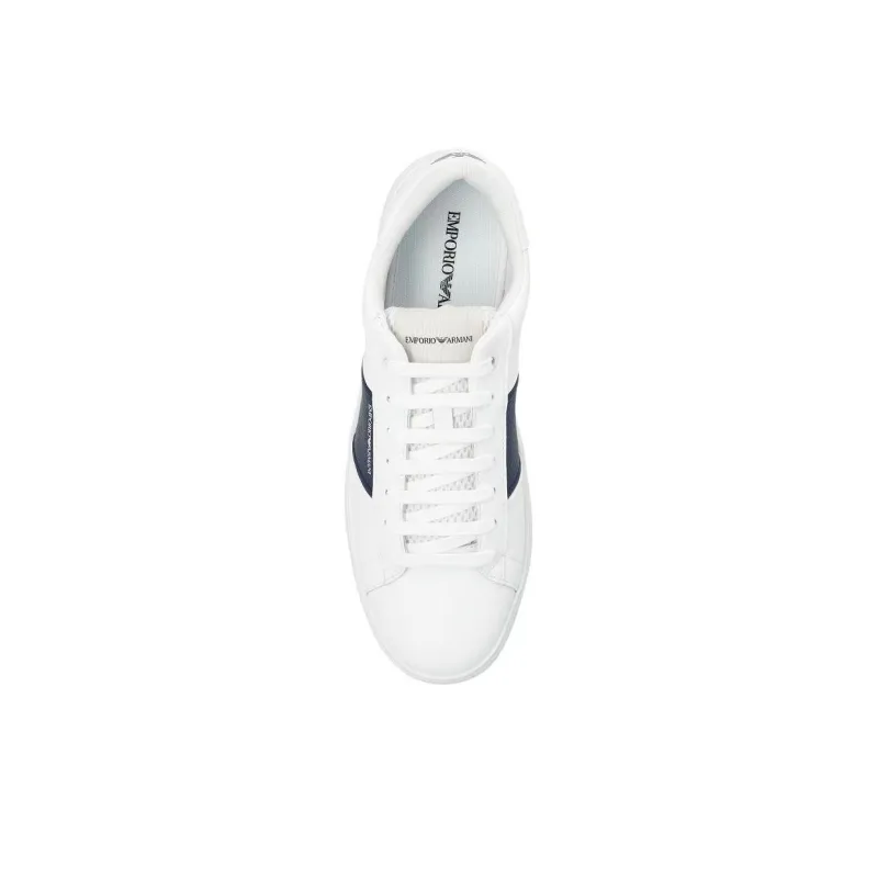 EMPORIO ARMANI Logo-print Leather Sneakers-4