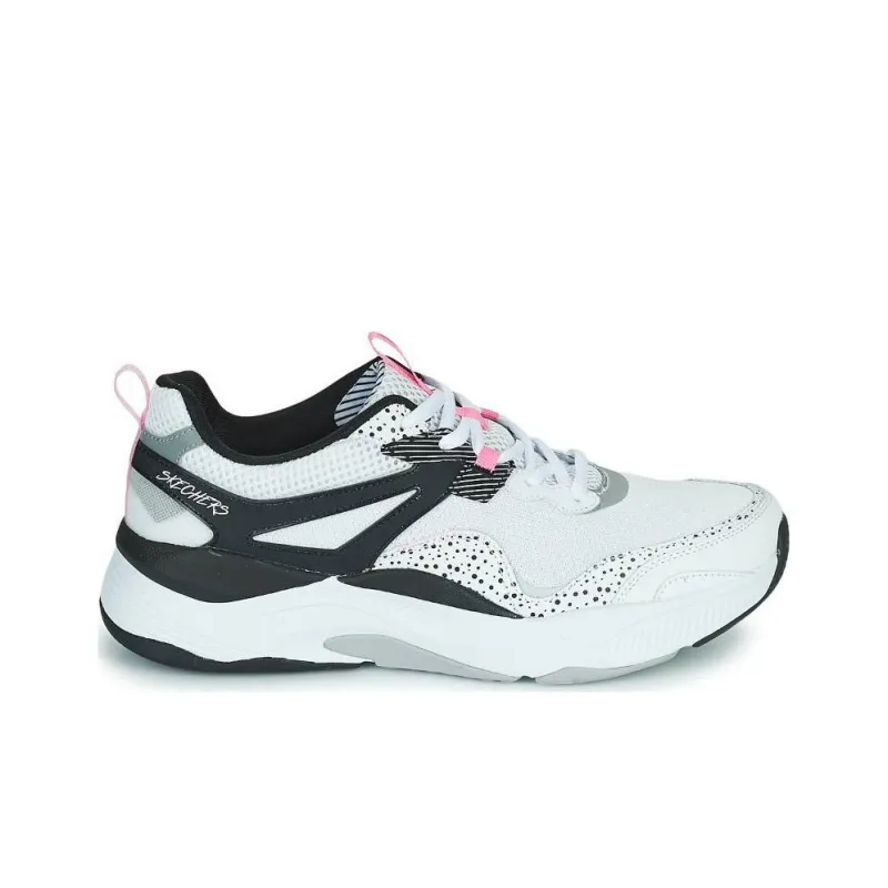 Skechers Mira Big Praise Wear-Resistant Breathable Cushioning Low-Top Running Shoes Women's White Pink-1