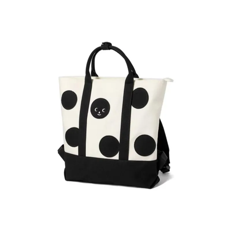 TYAKASHA Cotton Backpack Tote Bag Shopping Bag Shoulder Bag Handbag Medium Size Women's Ecru-1