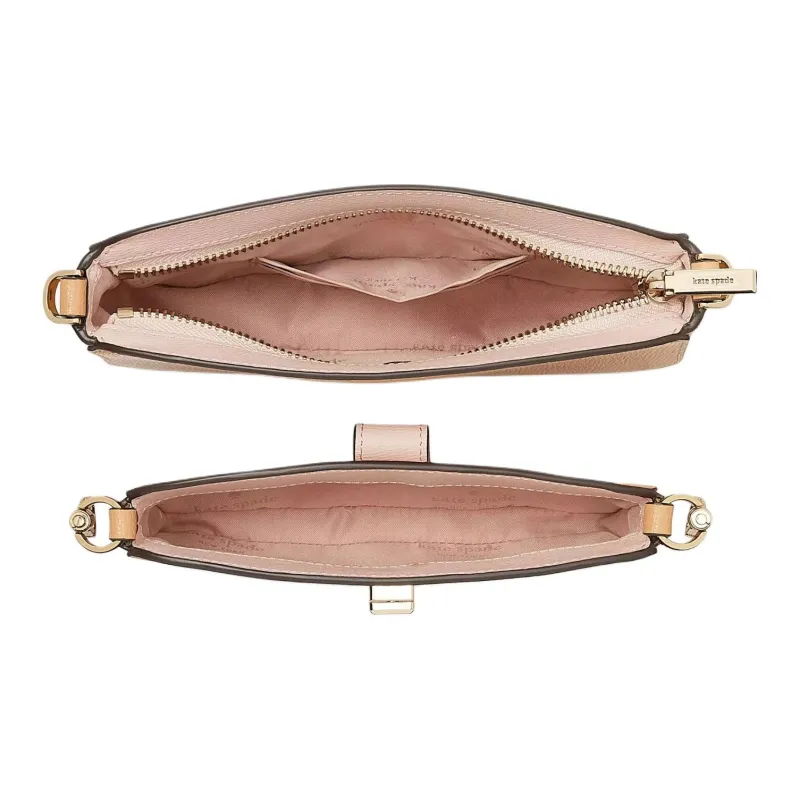 Kate Spade Grain Leather Shoulder Bag, Crossbody Bag Women's Brown-3
